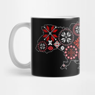 Ukrainian embroidery. Vyshyvanka.East slavic. Mug